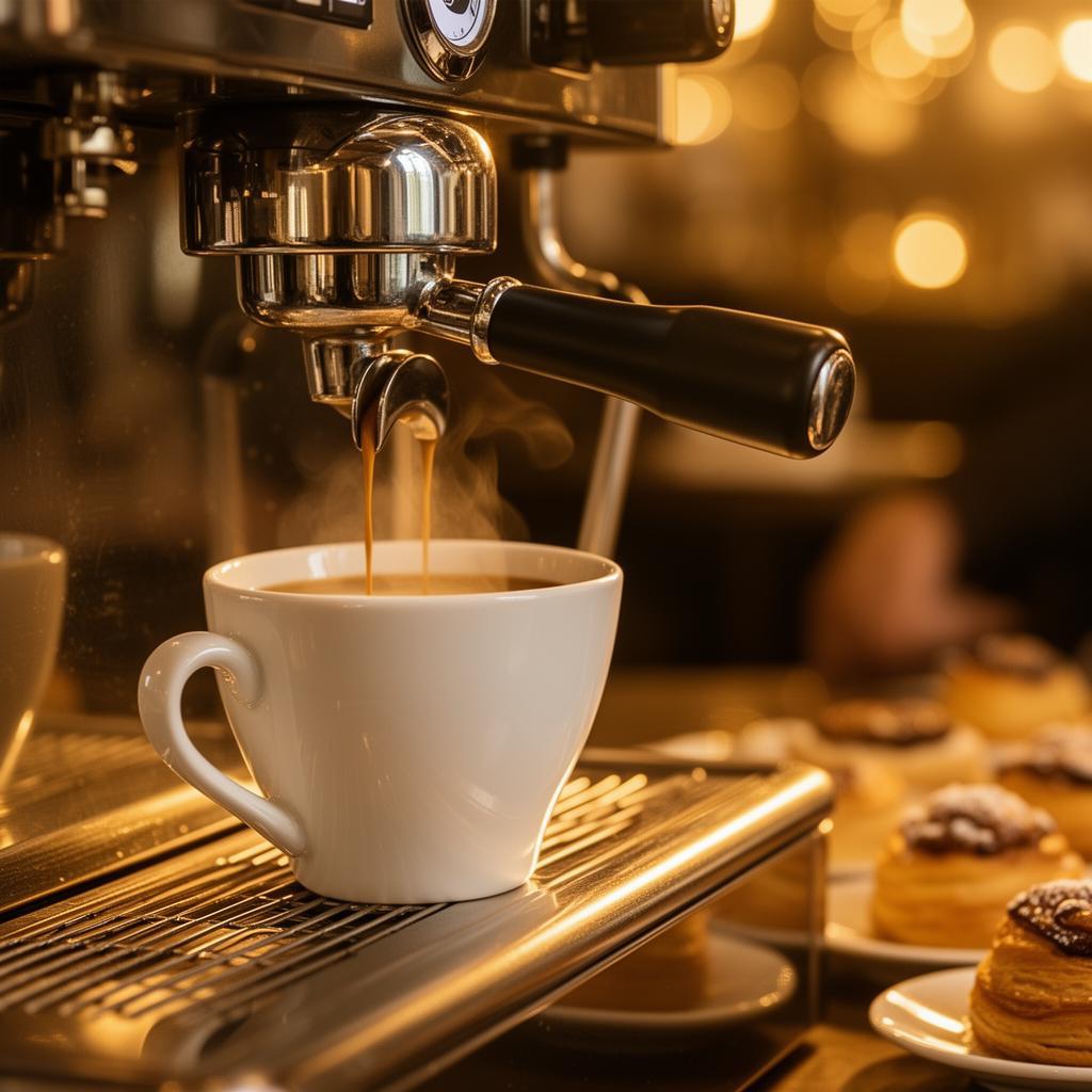 Double espresso w eleganckiej filiżance
