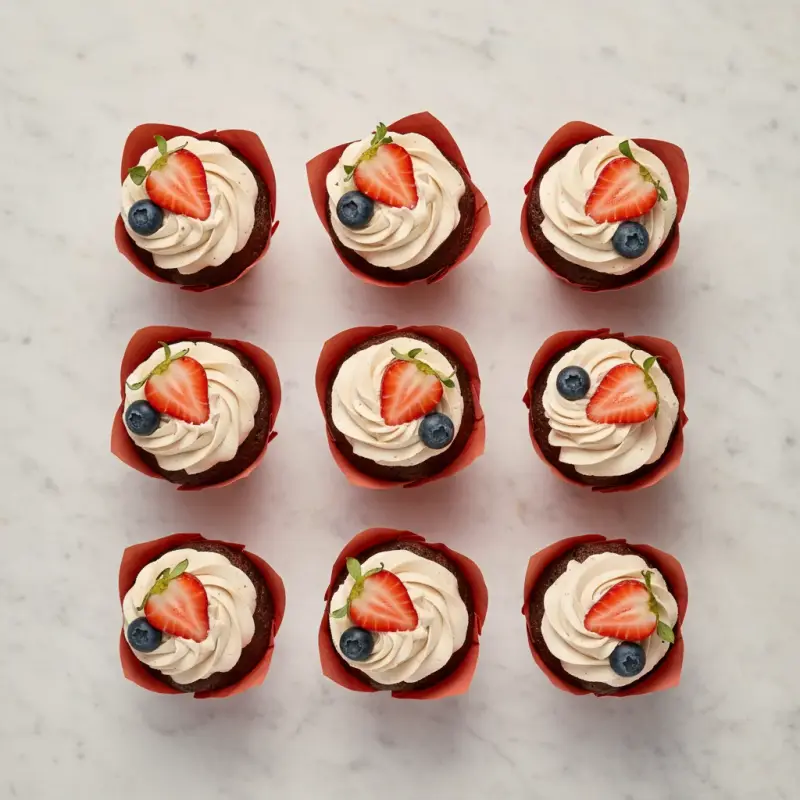 Muffinka Red Velvet z mascarpone - Pracownia Cukiernicza Kania Lublin